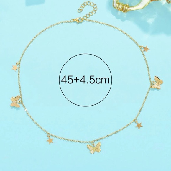 2/$10 NEW! Bufferfly Charm Necklace Star Dainty Cute Boho - Picture 7 of 10